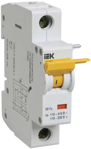 Расцепитель независимый РН60 на DIN-рейку IEK 