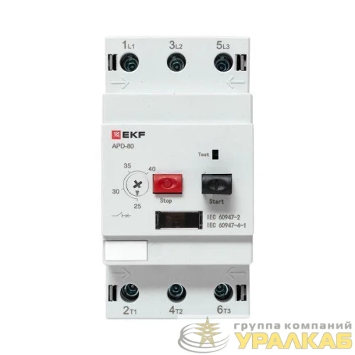 Выключатель автоматический для защиты двигателя АПД-80 25-40А EKF apd80-me-40