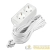 Удлинитель 2х10м с заземл. 16А IP20 3.5кВт ПВС 3х1 бел. DOMTOK 