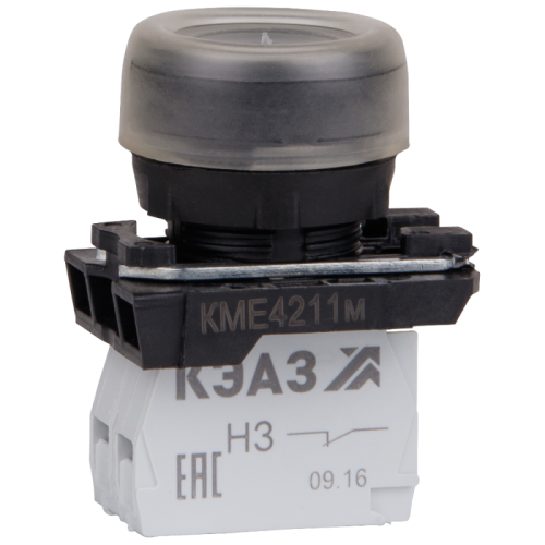 Кнопка КМЕ 4211м 1но+1нз цилиндр IP65 черн. КЭАЗ 