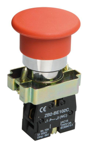Кнопка LAY5-BC42 "Грибок" красн. 1p IEK 