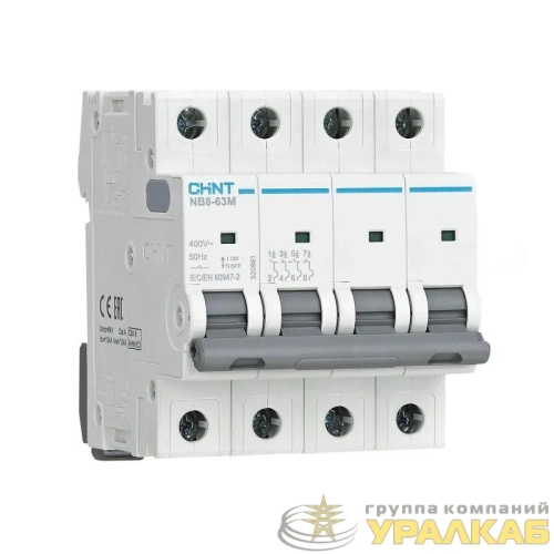 Выключатель автоматический NB8-63M 4п 40А 8In (C) (R) CHINT 