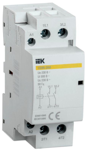 Контактор модульный КМ63-11М AC IEK 