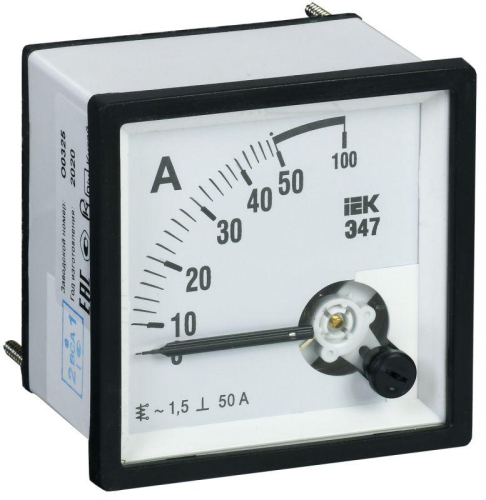 Амперметр Э47 96х96мм 50А кл. точн. 1.5 IEK 