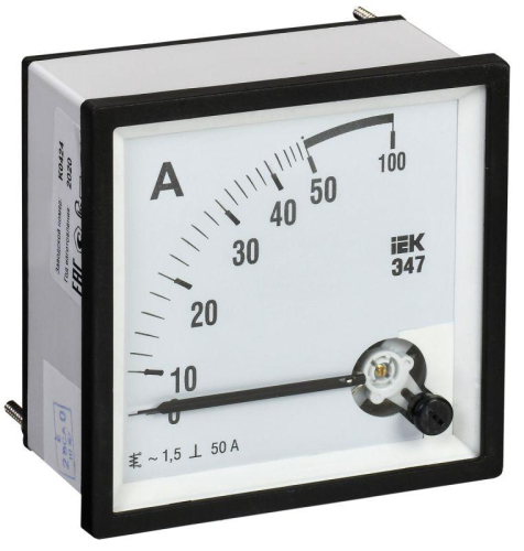 Амперметр Э47 72х72мм 50А кл. точн. 1.5 IEK 