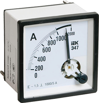 Амперметр Э47 72х72мм 1000/5А кл. точн. 1.5 IEK 
