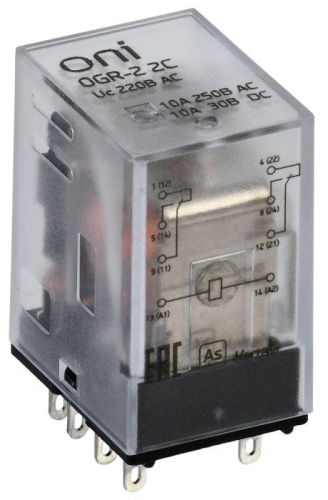 Реле общего назначения OGR-2 2C 220В AC ONI 