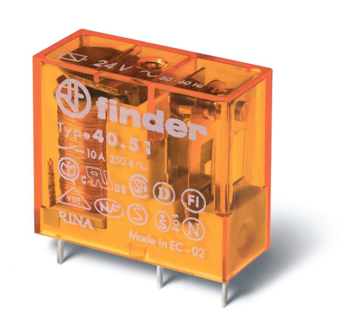 Реле электромагнитное SPDT U обмотки 230В AC 10А FINDER 