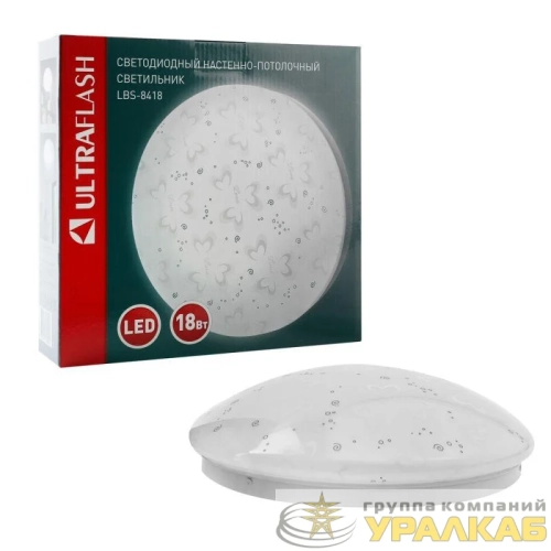 Светильник светодиодный LBS-8418 18Вт 4500К spring настенно-потолочный Ultraflash 