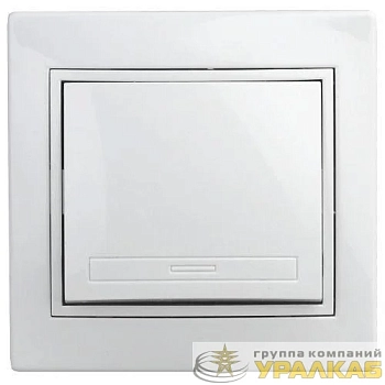 Кнопка включения СП Plano 1-109-01 10А 250В IP20 Plano бел. Intro 