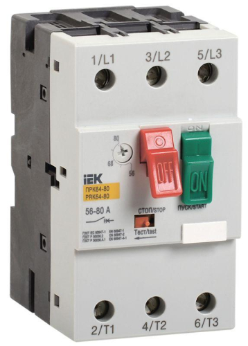 Пускатель ПРК64-63 In=64A Ir=40-63A Ue 660В IEK 