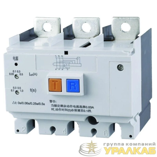 Выключатель автоматический дифференциального тока 3п NM8NL-630 3P A RCD1 CHINT 