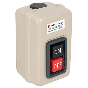 Выключатель кнопочный с блокировкой ВКИ-230 3п 16А IP40  PROxima EKF 