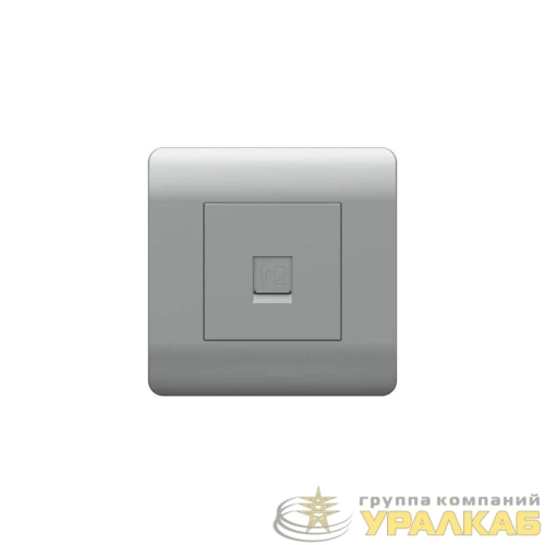 Розетка компьютерная 1-м NEW3-E RJ45 серебр. CHINT 