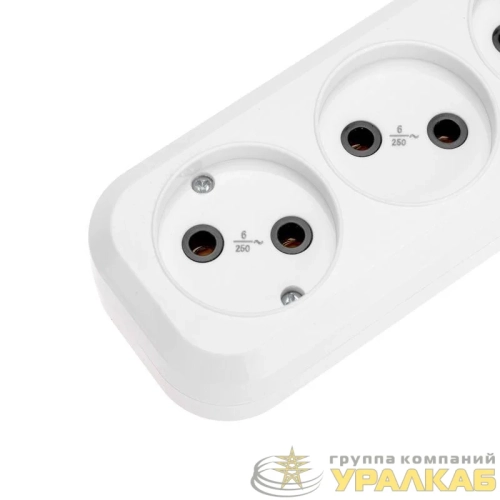 Удлинитель 3х5м без заземл. 2х0.75 бел. PROCONNECT 