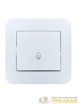 Кнопка звонка 1-кл.СП ASTI 10А IP20 в сборе бел. LEZARD 