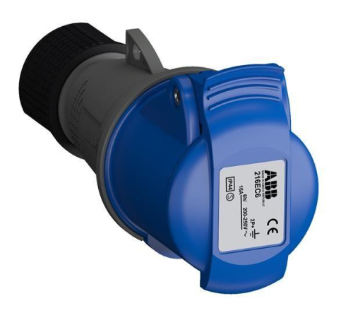 Розетка кабельная 216EC6 Easy&Safe 216EC6 16А 2P+E IP44 6ч ABB 