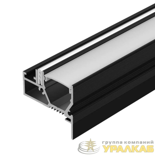 Профиль STRETCH-20-WALL-D-SIDE-2000 BLACK L2000 алюм. Arlight 