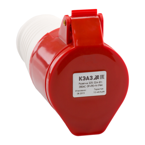 Розетка кабельная 225 32А 380AC 3P+PE+N 6ч IP44 КЭАЗ 