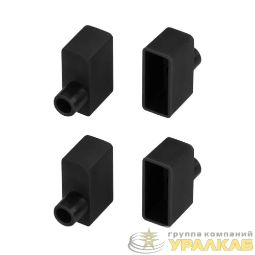 Заглушка WPH-FLEX-0616-SIDE BLACK с отверстием пластик (комплект) Arlight 