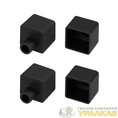 Заглушка WPH-FLEX-1616 BLACK с отверстием пластик (комплект) Arlight 