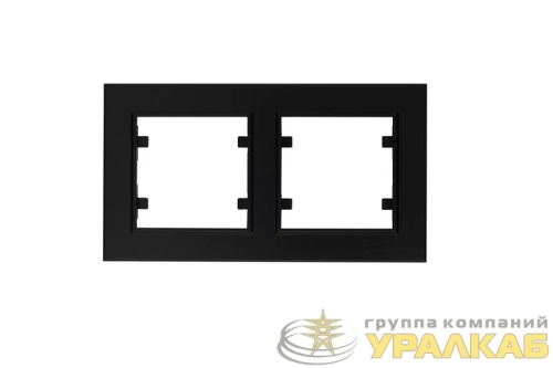 Рамка двойная горизонтальная Karea черн. Makel 