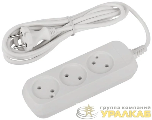 Удлинитель 3х3м без заземл. ПВС 2х0.75 UDL-10-330 Greenline Эра 
