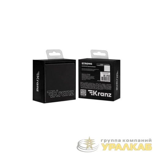 Выключатель 1-кл. СП STRONG MIELE 10А антрацит Kranz 
