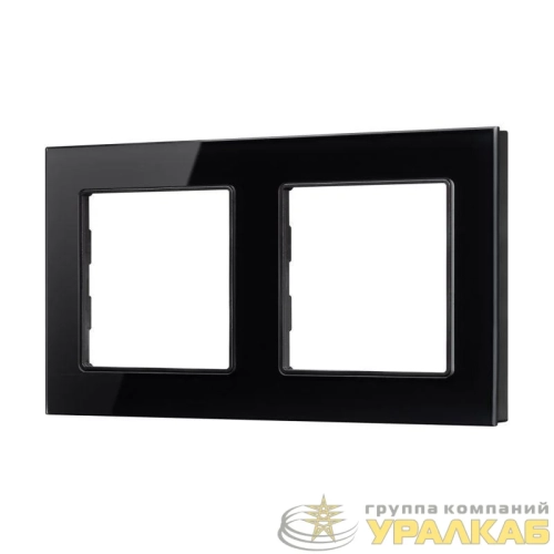 Рамка стеклянная FRM-GLARE-GS-2-BK Arlight 