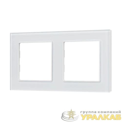Рамка стеклянная FRM-GLARE-GS-2-WH Arlight 