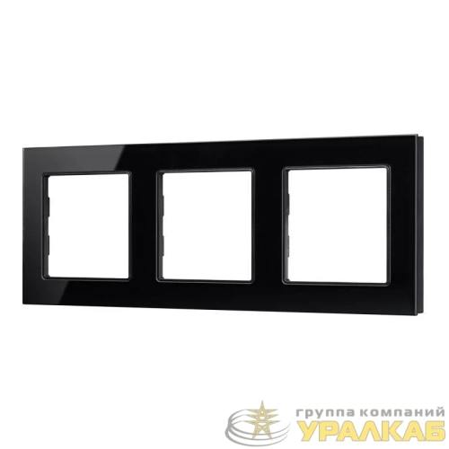 Рамка стеклянная FRM-GLARE-GS-3-BK Arlight 