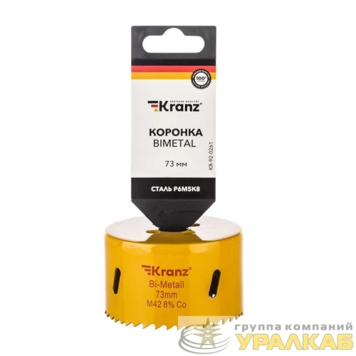 Коронка Bimetal 73мм Kranz 