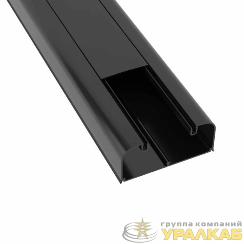 Кабель-канал 90х50 L2000 с фрон. крыш. черн. DKC 