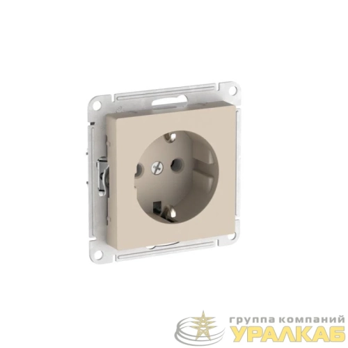 Розетка AtlasDesign 16А с заземл. быстрозажим. клем. механизм песочн. SE 