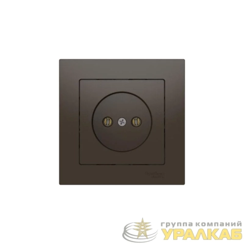 Розетка AtlasDesign 16А без заземл. быстрозажим. клем. в сборе мокко SE 