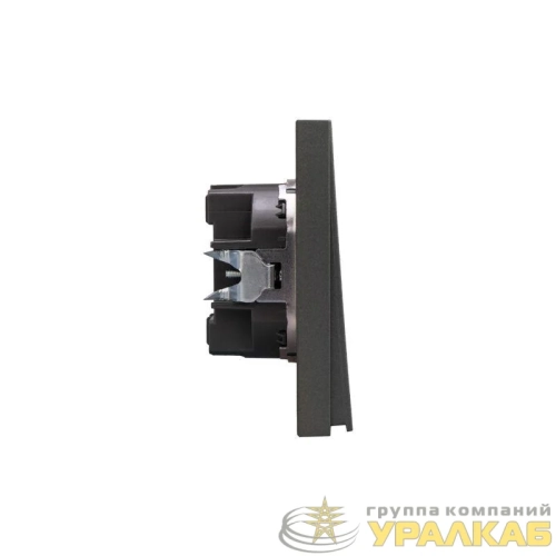 Выключатель 1-кл. СП STRONG MIELE 10А графит Kranz 