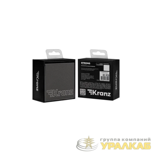 Выключатель 1-кл. СП STRONG MIELE 10А графит Kranz 