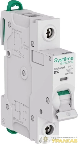 Выключатель автоматический 1п D 32А 6кА Systeme9 230В SE 