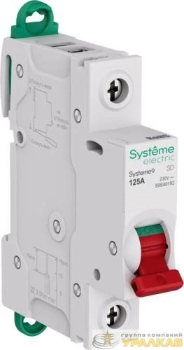 Выключатель нагрузки 1п 125А Systeme9 230В SE 