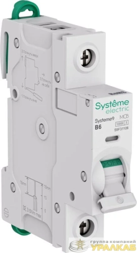 Выключатель автоматический 1п B 6А 10кА Systeme9 230В SE 