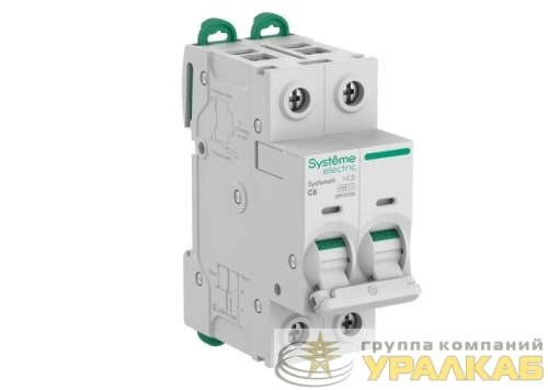 Выключатель автоматический 2п C 6А 6кА Systeme9 400В SE 