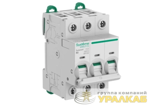 Выключатель автоматический 3п B 2А 6кА Systeme9 400В SE 