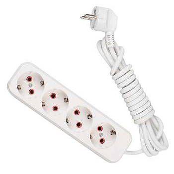 Удлинитель 4х3м с заземл. 16А IP20 LEZARD 