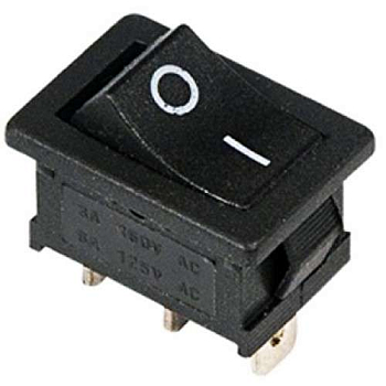 Выключатель клавишный 250В 6А (3с) ON-ON черн. Mini (RWB-202; SC-768) Rexant 