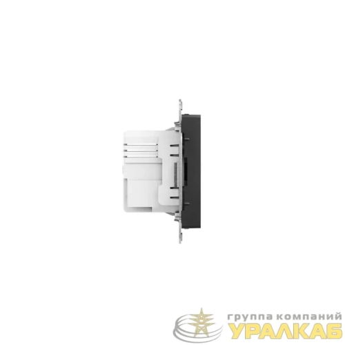 Розетка 2-м СП Эпика USB-C механизм черн. EKF 