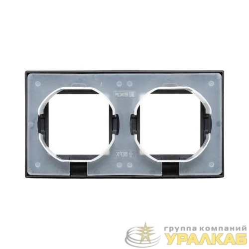 Рамка 2-м Эпика IP44 пластик черн. EKF 