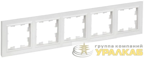 Рамка 5-м BRITE РУ-5-БрАБ арктич. бел. IEK 