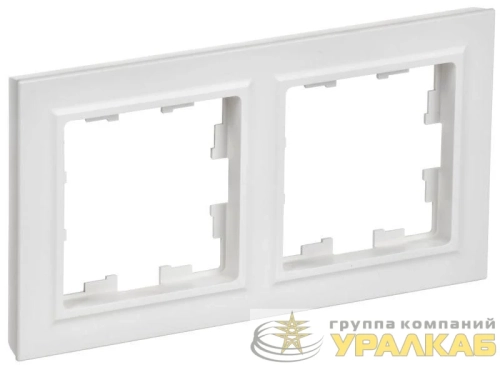 Рамка 2-м BRITE РУ-2-БрАБ арктич. бел. IEK 