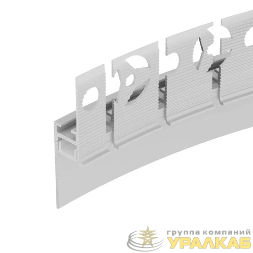 Профиль PLINTUS-FANTOM-BENT-H20-SIDE-2000 WHITE L2000 алюм. Arlight 