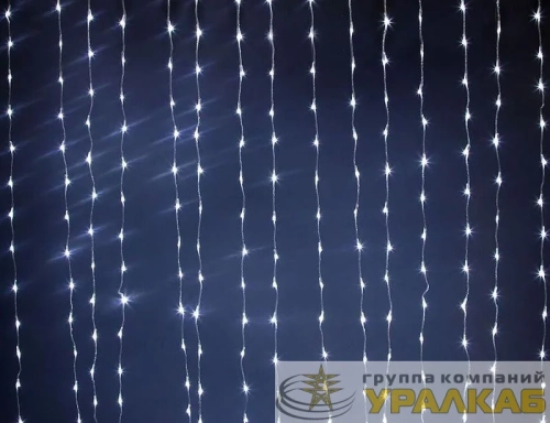 Гирлянда "Занавес-водопад" LDCL300C-W 300 бел. светодиодов 1.5х2.2м внутр. SHLights 